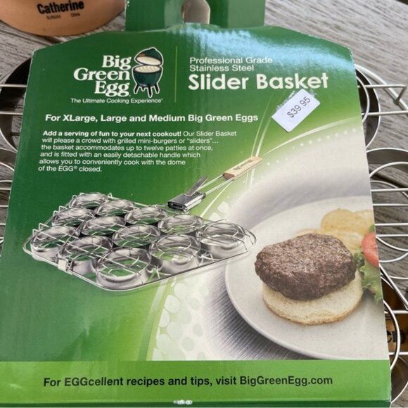 Big Green Egg Slider Basket & Official Snapback Logo Hat Set NWT - Picture 3 of 6